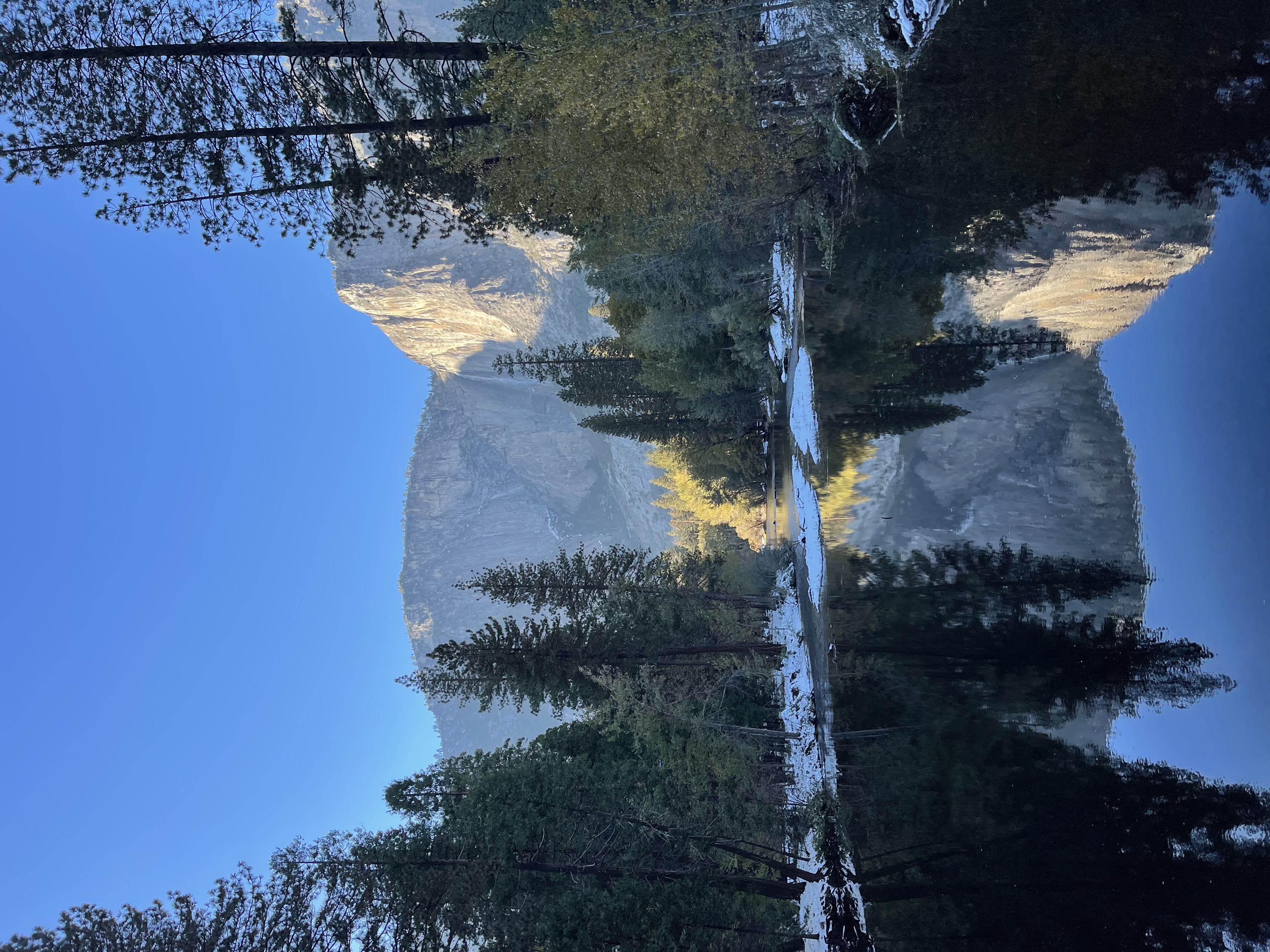 Yosemite Valley reflected in the Merced River